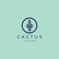 AI generated Cactus logo vector icon design template