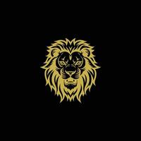 AI generated Lion head logo icon.Premium king animal sign. Vector illustration.