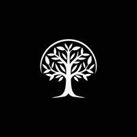 ai generado resumen árbol de vida logo. orgánico naturaleza símbolo. árbol rama con hoja signo. natural planta diseño elemento emblema. vector ilustración.