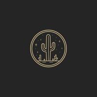 AI generated Cactus logo vector icon design template