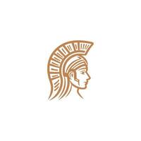 AI generated Athena line art logo icon design template vector