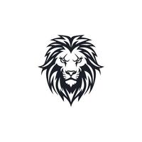 AI generated Lion head logo icon.Premium king animal sign. Vector illustration.