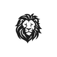 AI generated Lion head logo icon.Premium king animal sign. Vector illustration.