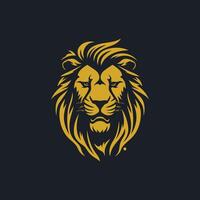 AI generated Lion head logo icon.Premium king animal sign. Vector illustration.