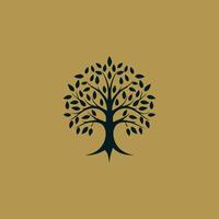 AI generated Abstract tree company logo template vector