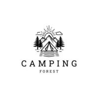 AI generated Camping logo vector icon design template