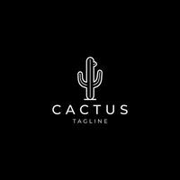 AI generated Cactus logo vector icon design template