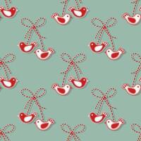 Seamless pattern, Martisor, red and white symbol of spring. Traditional spring holiday in Romania and Moldova. Background, vector. vector