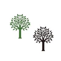 AI generated Tree logo icon template design. Garden plant natural line symbol. Green branch with leaves business sign. Vector illustration.