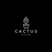 AI generated Cactus logo vector icon design template