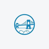 AI generated A powerful and unique bridge builder logo design. vector