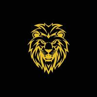 AI generated Lion head logo icon.Premium king animal sign. Vector illustration.