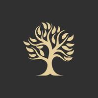AI generated Abstract tree company logo template vector