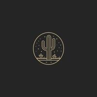 AI generated Cactus logo vector icon design template