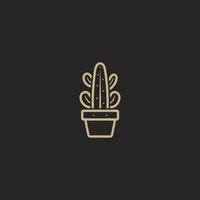 AI generated Cactus logo vector icon design template