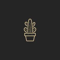 ai generado cactus logo vector icono diseño modelo