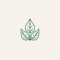 AI generated Abstract leaf icon logo design vector