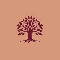 AI generated Abstract tree company logo template vector
