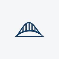 ai generado un poderoso y único puente constructor logo diseño. vector