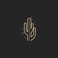 AI generated Cactus logo vector icon design template