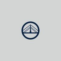 AI generated A powerful and unique bridge builder logo design. vector