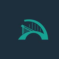 AI generated A powerful and unique bridge builder logo design. vector