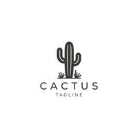 ai generado cactus logo vector icono diseño modelo