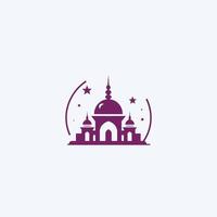 AI generated Mosque logo design with Islamic creative concept Vector