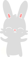 cute flat color illustration cartoon rabbit png