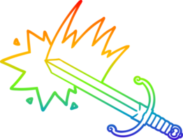 arc-en-ciel, gradient, ligne, dessin, balancer, dessin animé, épée png