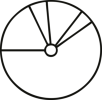 gráfico circular de dibujos animados de dibujo lineal png