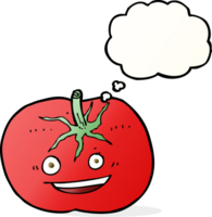 tomate de dessin animé avec bulle de pensée png