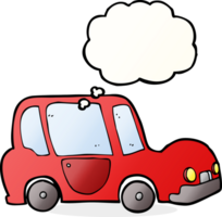 cartoon car with thought bubble png