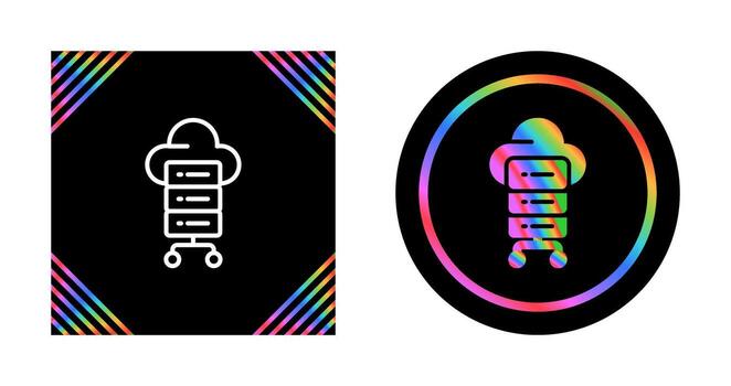 icono de vector de computación en la nube