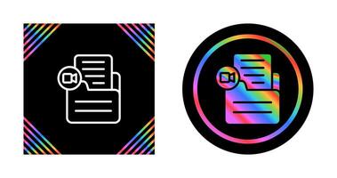 Document Insert Video Vector Icon