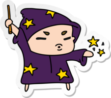 sticker cartoon schattig kawaii tovenaar kind png