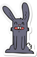 pegatina de un conejo de dibujos animados png