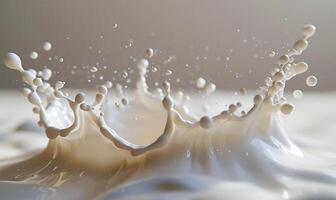 AI generated Creamy Cascade Milk Splash Delight photo