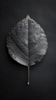 AI generated Midnight Leaf Elegance in Black photo