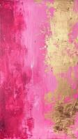 AI generated Pink and Gold Majesty, Vertical Oil Canvas photo