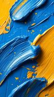 AI generated Abstract Waves of Blue and Yellow for Digital Canvases photo