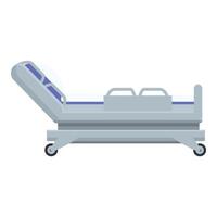 cuidado persona cama icono dibujos animados vector. hospital paciente vector