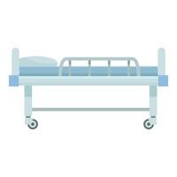 Heart help patient icon cartoon vector. Hospital bed vector