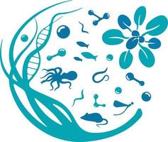 powerful logo for the Biology vector