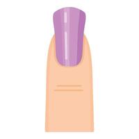 Violet shape nail icon cartoon vector. Stylish services vector