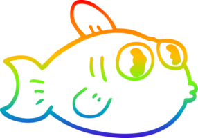 arcobaleno gradiente linea disegno cartone animato pesce png