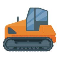 máquina tractor icono dibujos animados vector. pesado tractor vector