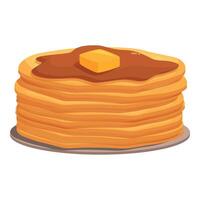 Chocolate butter pancakes icon cartoon vector. Food art vector