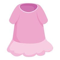 Pink pet dress icon cartoon vector. Animal care vector