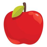 Red garden apple icon cartoon vector. Autumn organic fruit vector